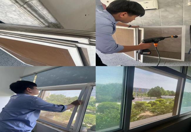 精密部件事业部二支部开展清洗空调滤网和窗纱活动